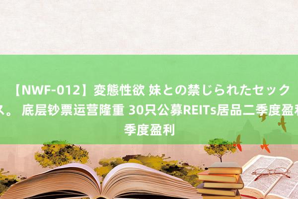 【NWF-012】変態性欲 妹との禁じられたセックス。 底层钞票运营隆重 30只公募REITs居品二季度盈利