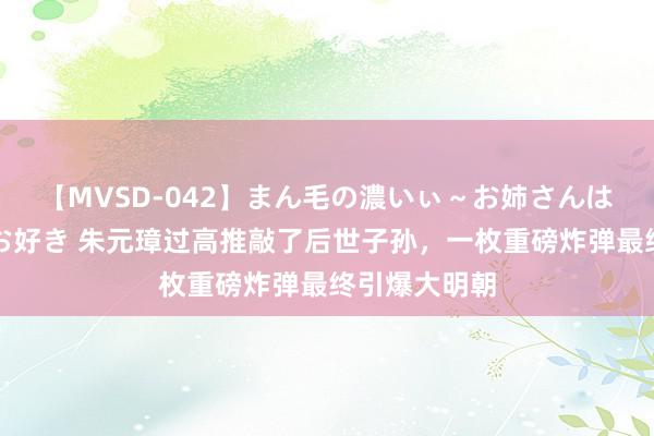 【MVSD-042】まん毛の濃いぃ～お姉さんは生中出しがお好き 朱元璋过高推敲了后世子孙，一枚重磅炸弹最终引爆大明朝