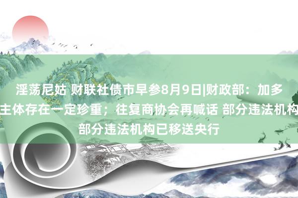 淫荡尼姑 财联社债市早参8月9日|财政部：加多专项债发借主体存在一定珍重；往复商协会再喊话 部分违法机构已移送央行