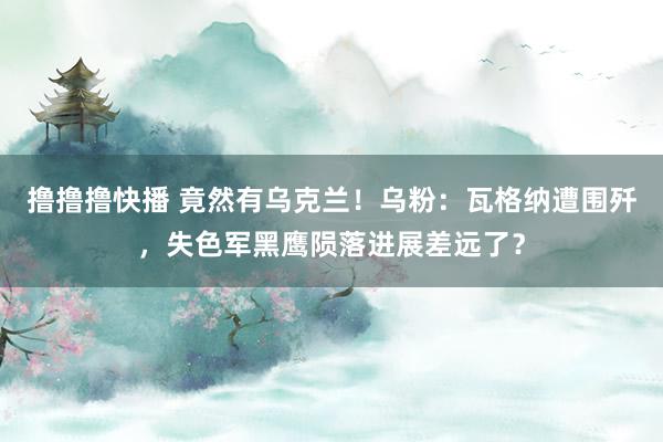 撸撸撸快播 竟然有乌克兰！乌粉：瓦格纳遭围歼，失色军黑鹰陨落进展差远了？