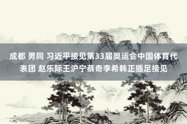 成都 男同 习近平接见第33届奥运会中国体育代表团 赵乐际王沪宁蔡奇李希韩正插足接见