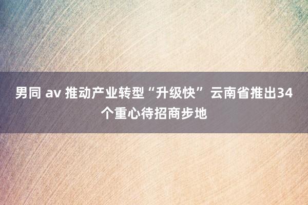 男同 av 推动产业转型“升级快” 云南省推出34个重心待招商步地