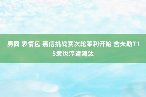 男同 表情包 嘉信挑战赛次轮莱利开始 舍夫勒T15袁也淳遭淘汰